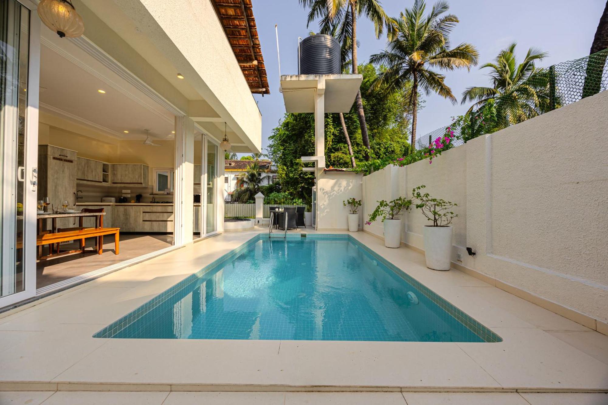 Elivaas 4 Bhk Villa Near Beach With Private Pool & Bar - Casa Boa Vida 坎多林 外观 照片