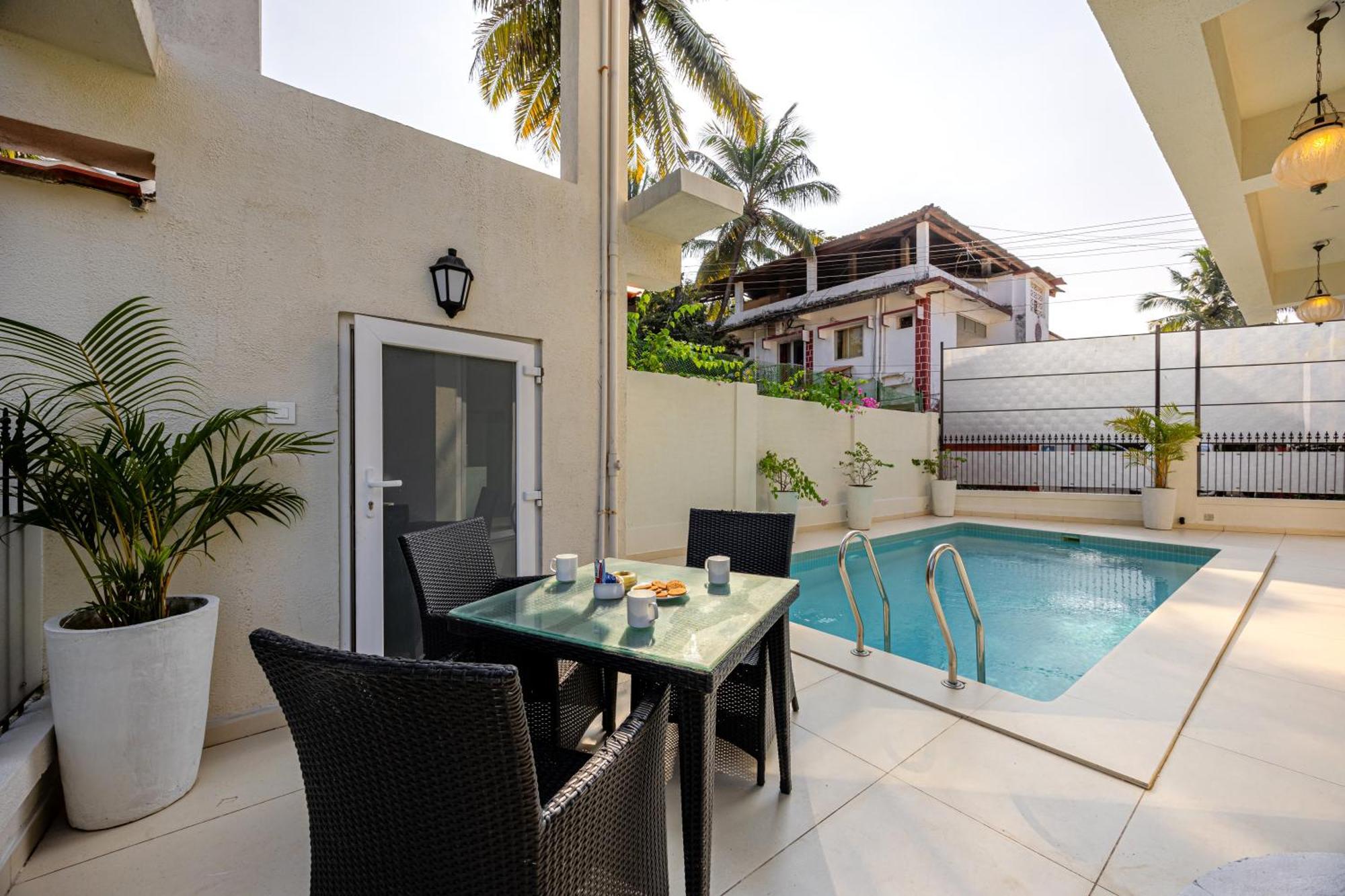 Elivaas 4 Bhk Villa Near Beach With Private Pool & Bar - Casa Boa Vida 坎多林 外观 照片