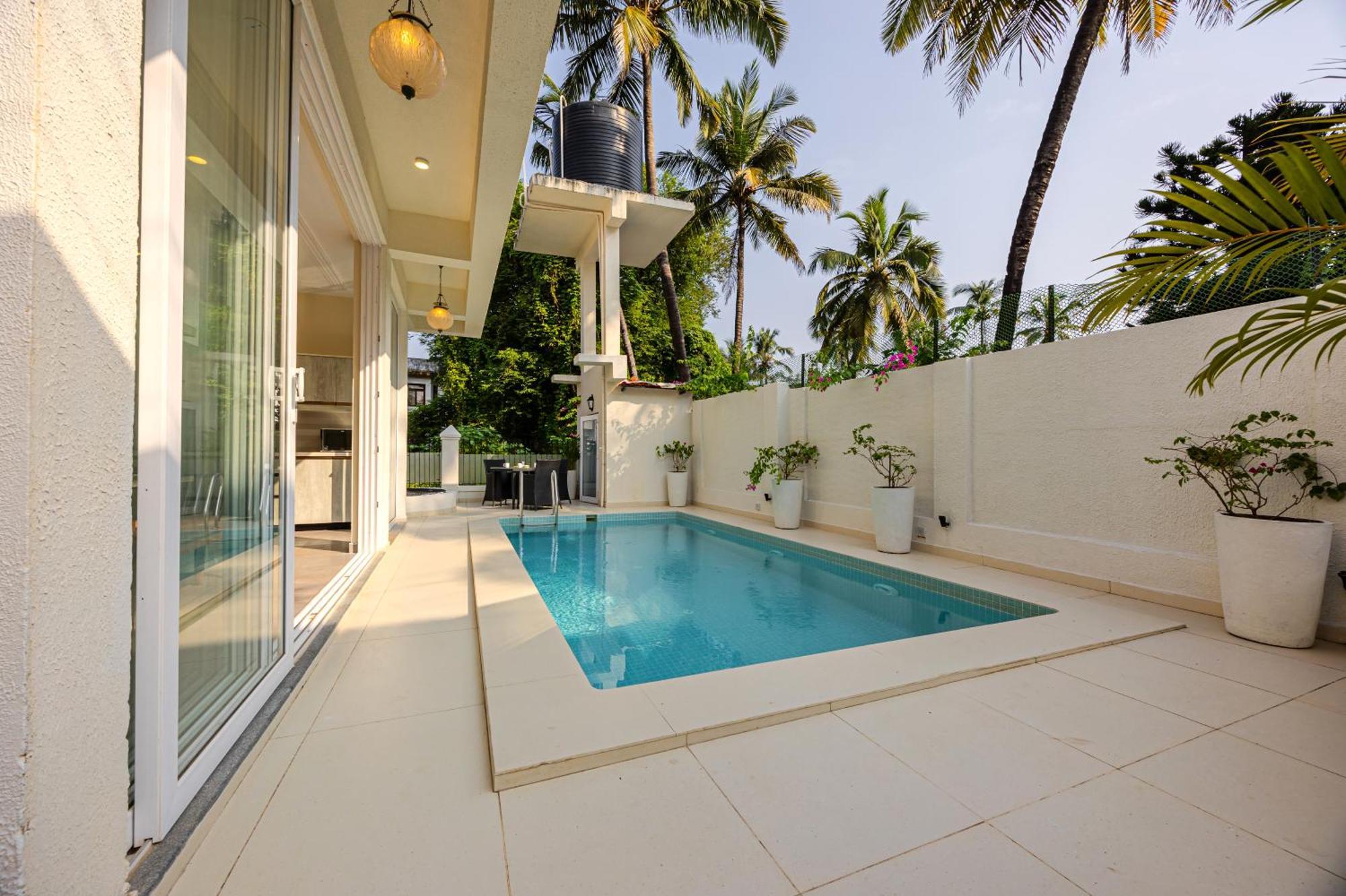 Elivaas 4 Bhk Villa Near Beach With Private Pool & Bar - Casa Boa Vida 坎多林 外观 照片